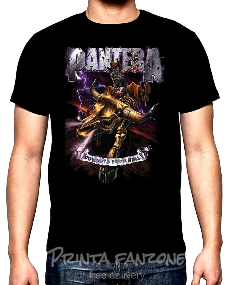 T-SHIRTS Pantera, Cowboys from hell, men's  t-shirt, 100% cotton, S to 5XL